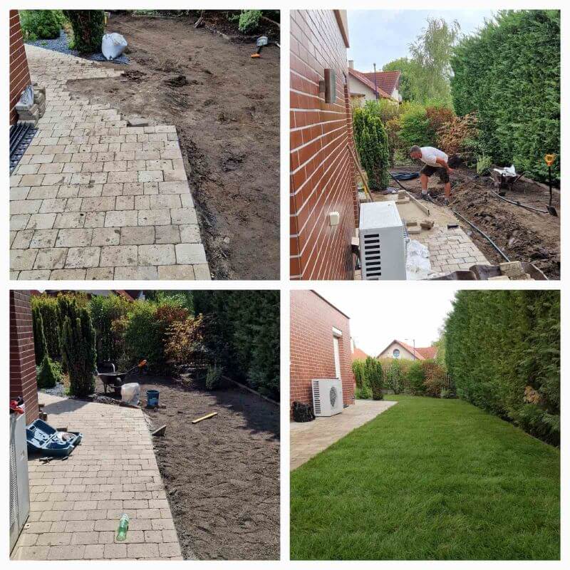 Természetes kő járda