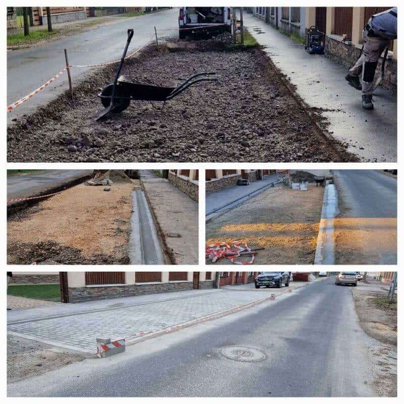 Térkő kocsibeálló – Only Gardens kertépítés Budaörs